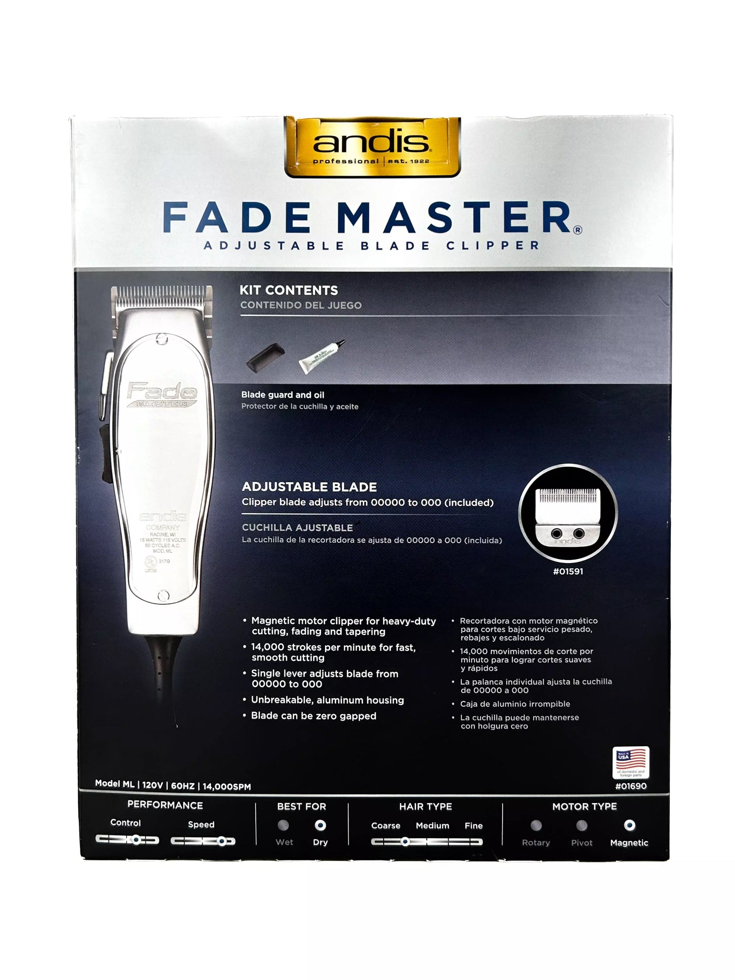 Adjustable Blade Clipper Fade Master