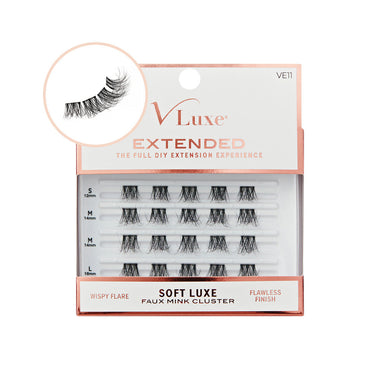 VLuxe Extended Soft Luxe Faux Mink Lash Cluster