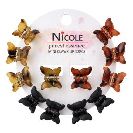 Mini Butterfly Hair Clip 12pcs