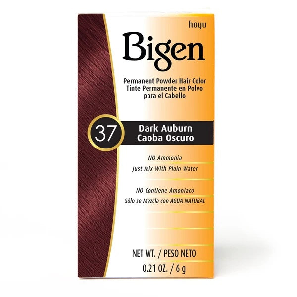 Bigen Permanent Powder Hair Color — #37 DARK AUBURN — 0.21 oz (6 g)