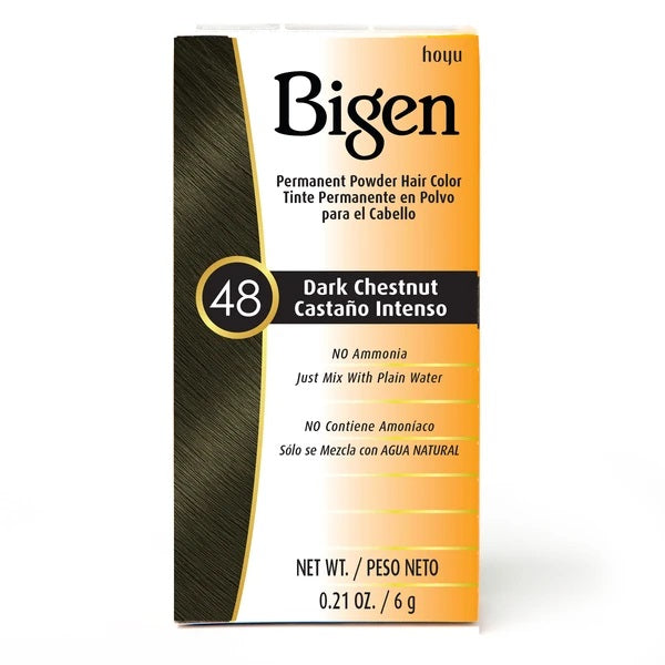Bigen Permanent Powder Hair Color — #48 DARK CHESTNUT — 0.21 oz (6 g)