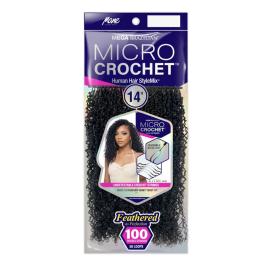 Mane Concept Human Hair Stylemix Braids Mega Brazilian Micro Crochet Strings MBMC 108 Feather Yanky Twist 14"