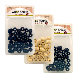 Magic Collection Wood Round Hair Bead 32pcs