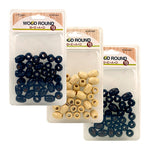 Magic Collection Wood Round Hair Bead 32pcs
