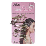 J Babe Y2K Sliver Clips 5pcs