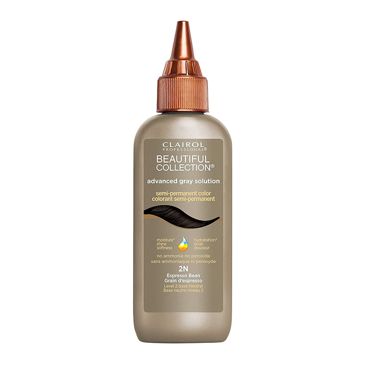 Clairol Beautiful Collection Advanced Gray Solution — 2N ESPRESSO BEAN — 3 fl oz (88 ml)