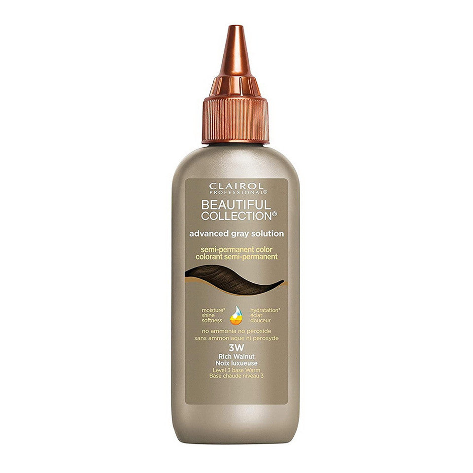 Clairol Beautiful Collection Advanced Gray Solution — 3W RICH WALNUT — 3 fl oz (88 ml)