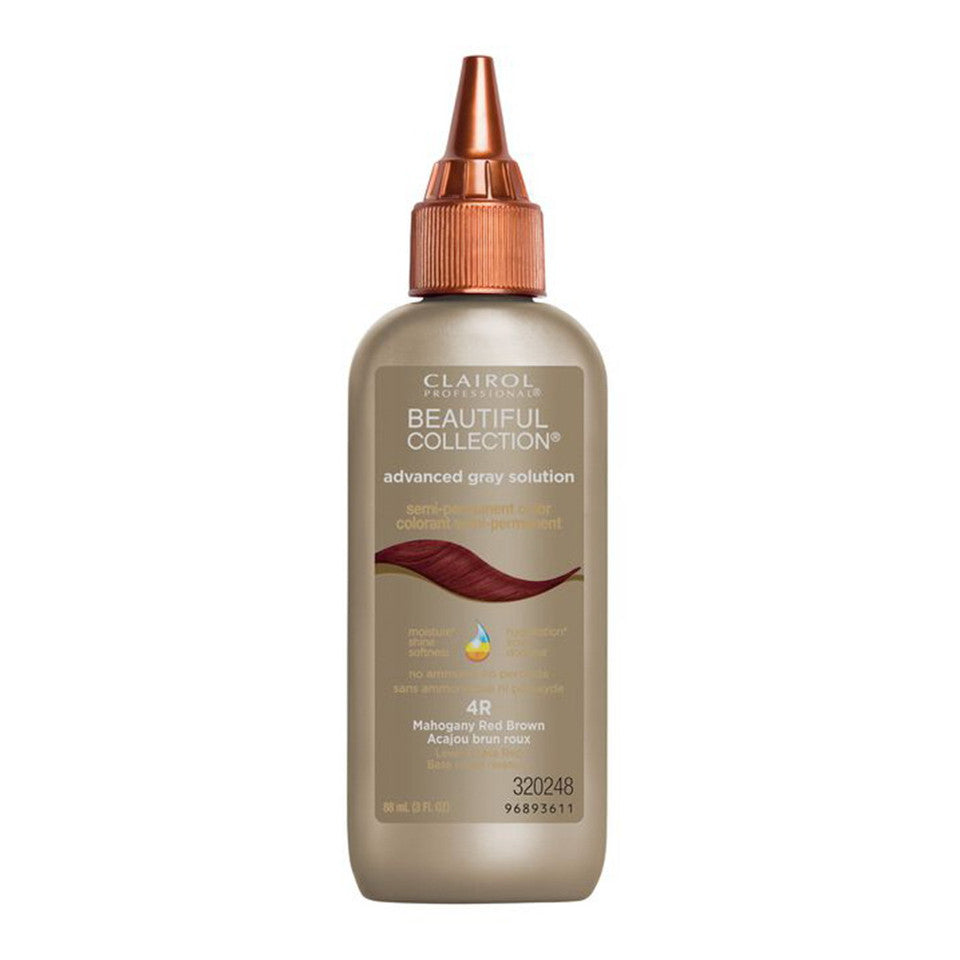 Clairol Beautiful Collection Advanced Gray Solution — 4R MAHOGANY RED BROWN — 3 fl oz (88 ml)