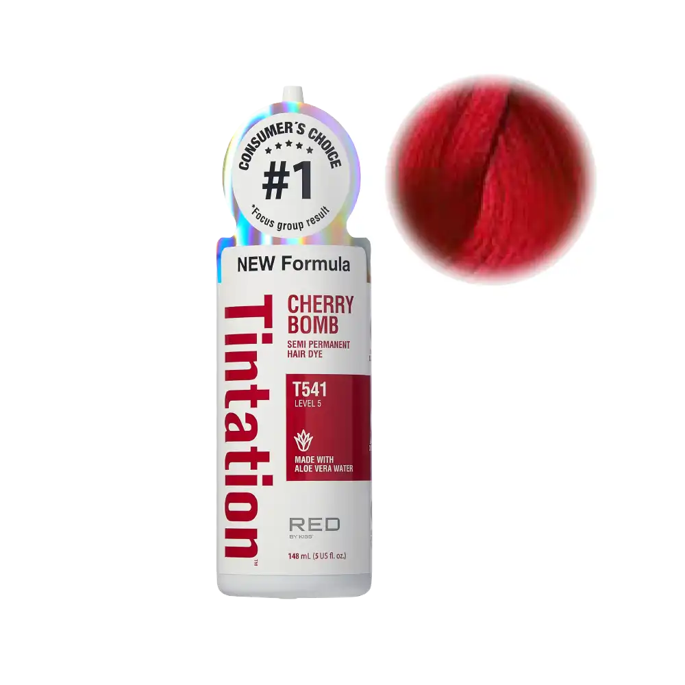 RED by KISS Tintation Semi-Permanent Hair Color — Cherry Bomb — 5 fl oz (148 ml)