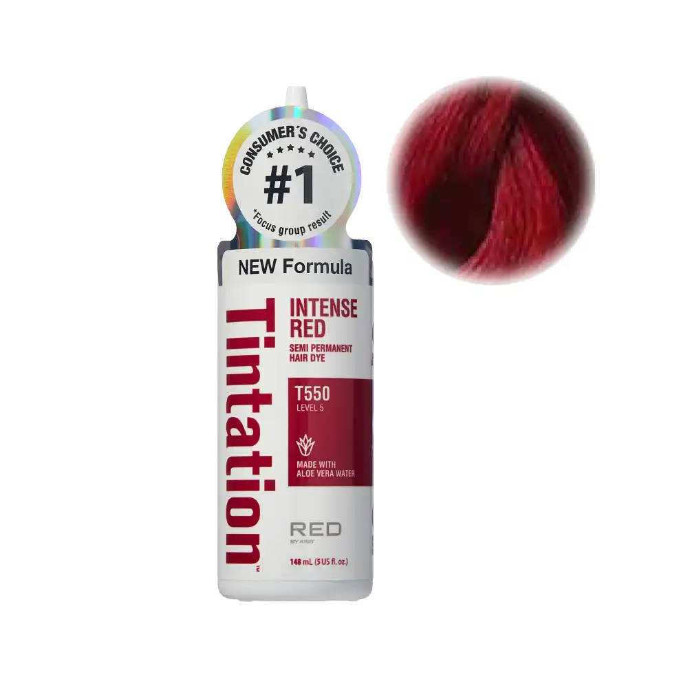 RED by KISS Tintation Semi-Permanent Hair Color — Intense Red — 5 fl oz (148 ml)
