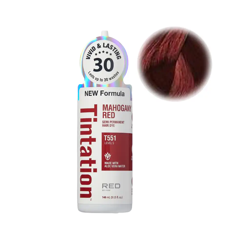 RED by KISS Tintation Semi-Permanent Hair Color — Mahogany Red — 5 fl oz (148 ml)
