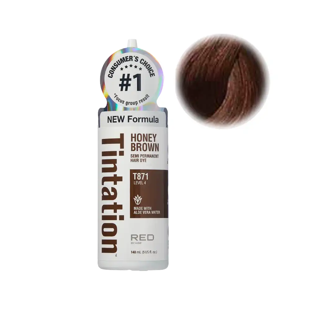 RED by KISS Tintation Semi-Permanent Hair Color — Honey Brown — 5 fl oz (148 ml)