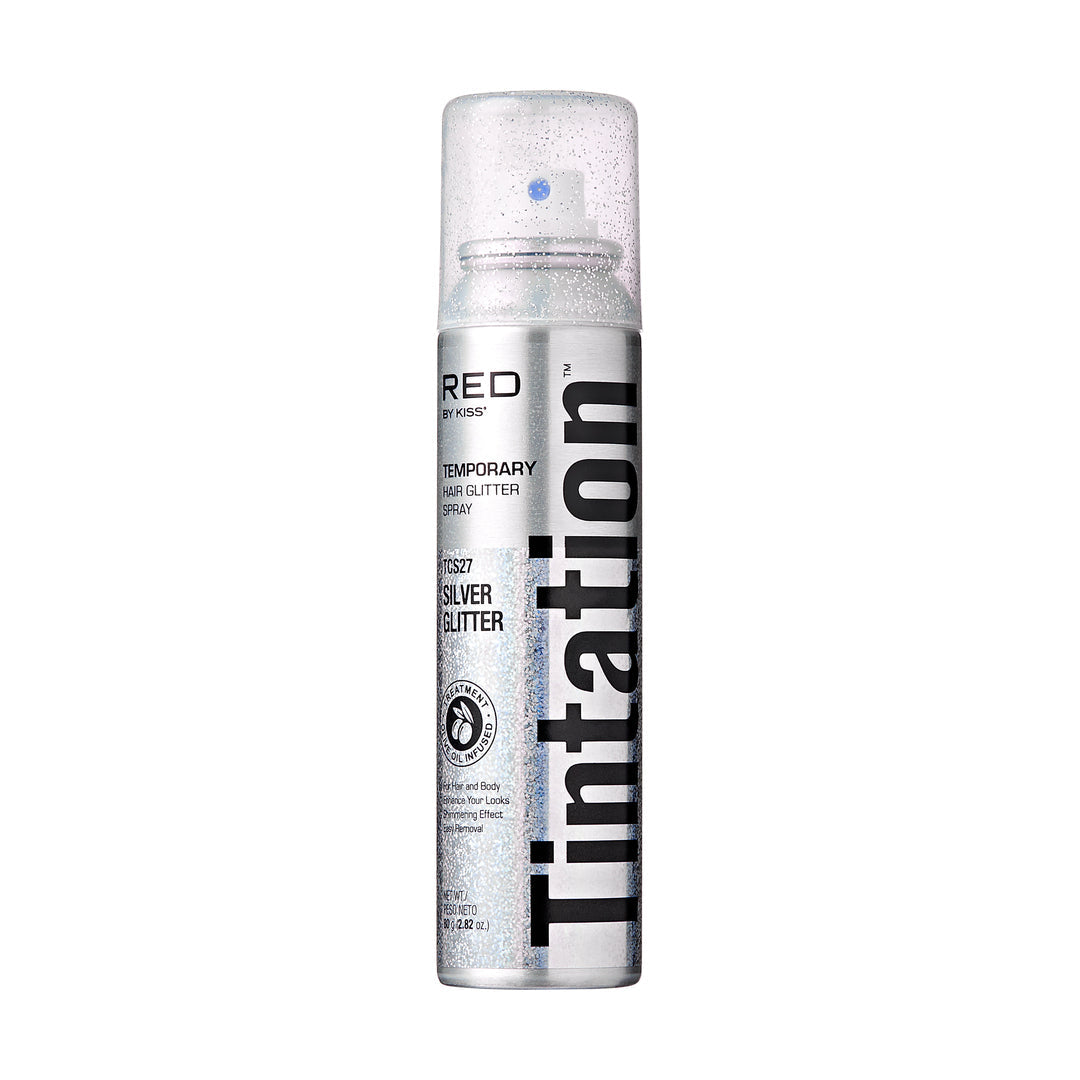 RED by KISS Tintation Glitter Spray — Silver — 2.82 oz (80 g)