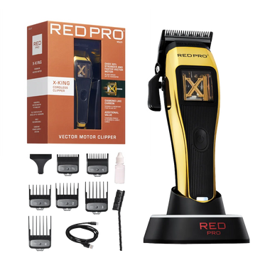 Red PRO X-King Vector Motor Cordless Clipper