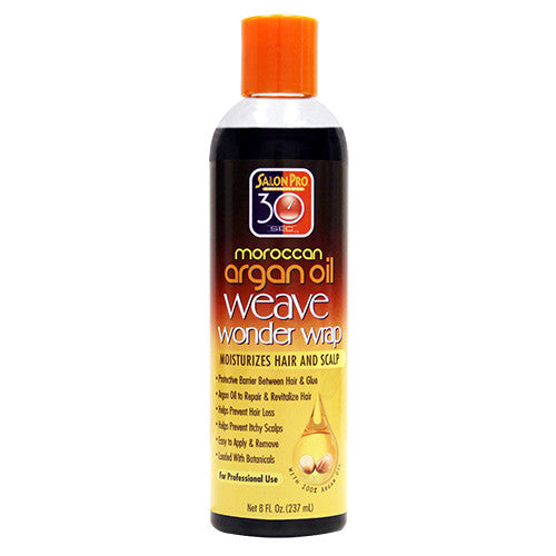 Salon Pro 30 Sec Moroccan Argan Oil Weave Wonder Wrap — Black — 8 fl oz