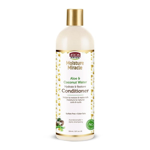 African Pride Moisture Miracle Aloe & Coconut Water Conditioner — 12 fl oz
