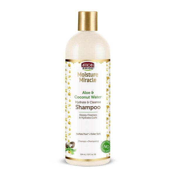 African Pride Moisture Miracle Aloe & Coconut Water Shampoo — 12 fl oz