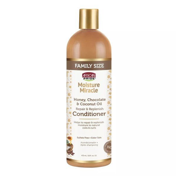 African Pride Moisture Miracle Honey, Chocolate & Coconut Oil Conditioner — 16 fl oz