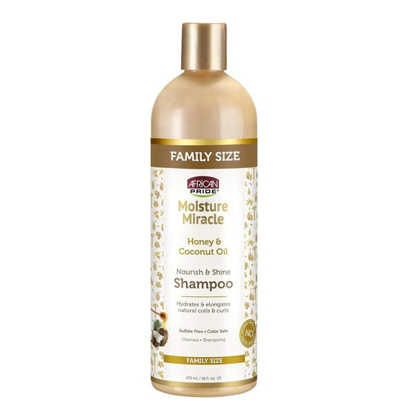 African Pride Moisture Miracle Honey & Coconut Oil Shampoo — 16 fl oz