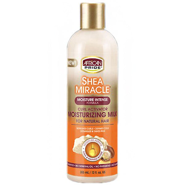 African Pride Shea Miracle Curl Activator Moisturizing Milk — 12 fl oz