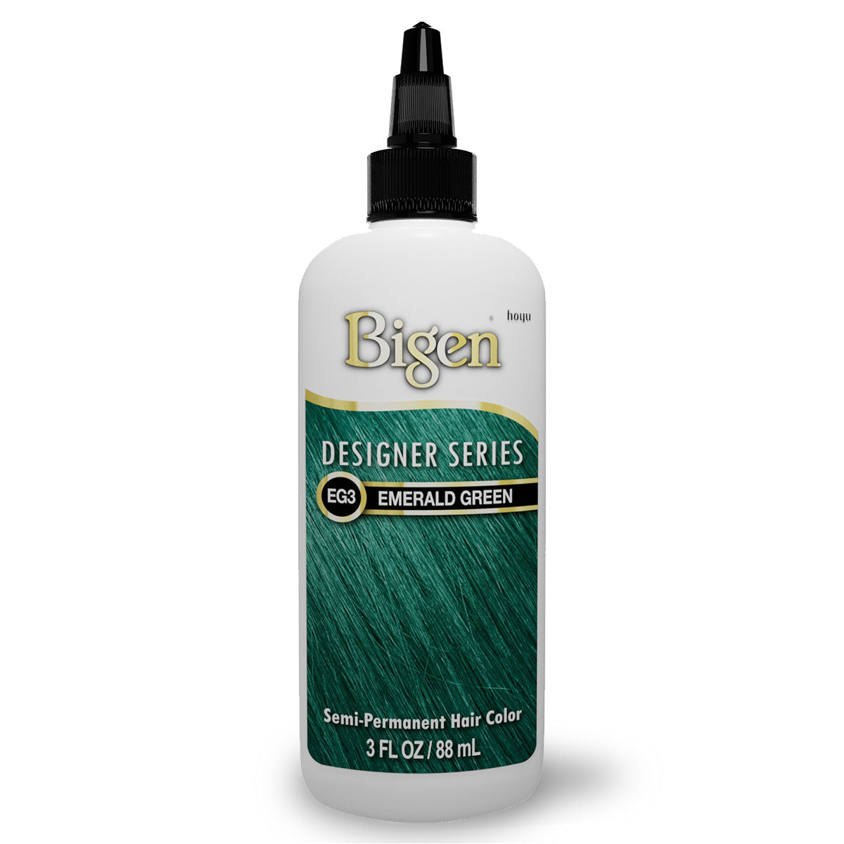 Bigen Vivid Shades / Designer Series Semi-Permanent Hair Color — EG3 Emerald Green — 3 fl oz (88 ml)
