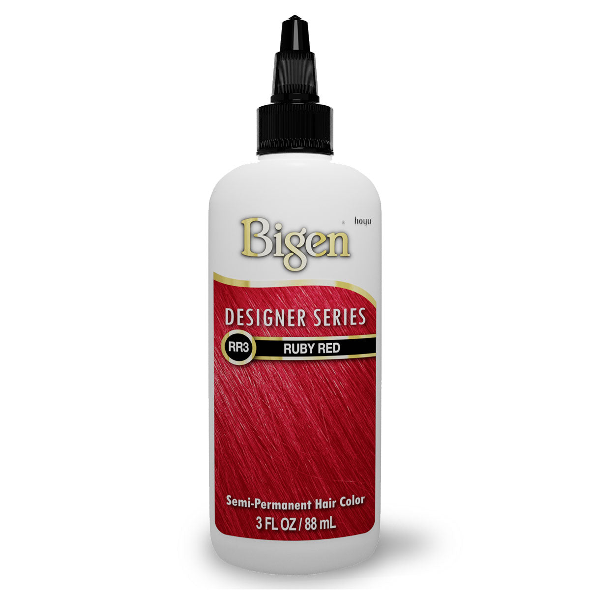 Bigen Vivid Shades / Designer Series Semi-Permanent Hair Color — RR3 Ruby Red — 3 fl oz (88 ml)