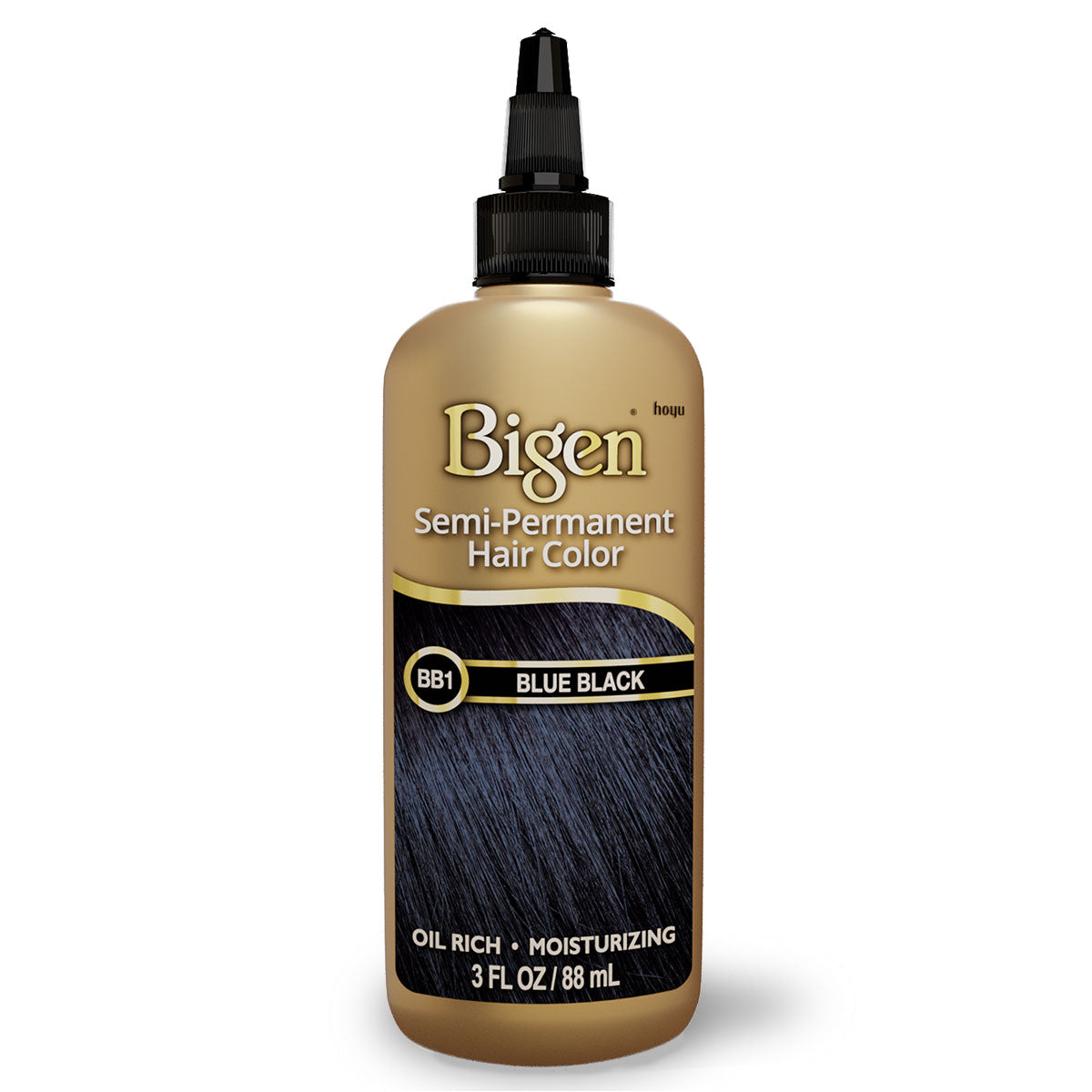 Bigen Semi-Permanent Hair Color — BB1 Blue Black 3 fl oz (88 ml)