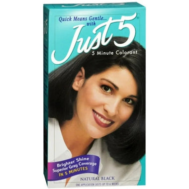 Just 5 Permanent Hair Color Kit — Natural Black — 1 application kit