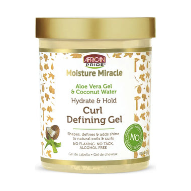 African Pride Moisture Miracle Aloe & Coconut Water Curl Defining Gel — 18 oz